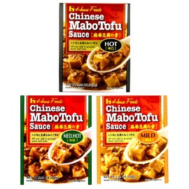 House Foods Chinese Mabo Tofu Sauce Variety Pack( Mild, Medium-Hot, Hot )