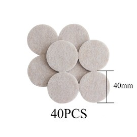 ShineCozy Premium Furniture Felt Pads - 40 Pieces Heavy Duty Self Stick Pads - Chair Feet Floor Protectors,Protect Hardwood & Laminate Flooring(Round 40mm)