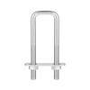 sourcing map Square U-Bolts, 3 Sets 27mm(1.06") Inner Width 100mm
