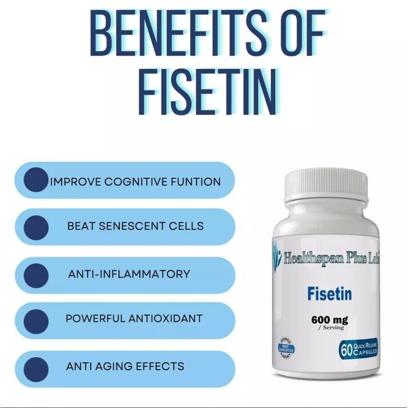 Healthspan Plus Labs Fisetin 600mg/serv 60 Capsules