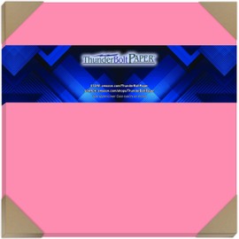 25 Bright Pink 65lb Cover|Card Paper - 12 X 12 Inches Scrapbook Album|Cover Size - 65 lb/Pound Light Weight Cardstock - Quality Printable Smooth Surface for Bright Colorful Results
