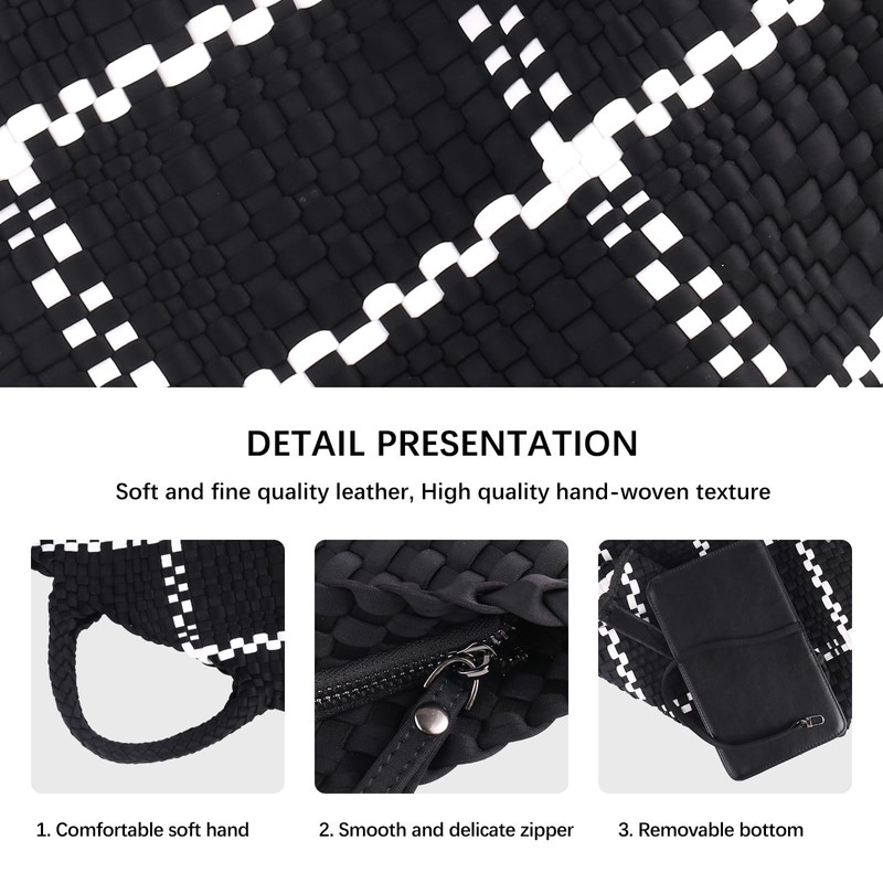 LIKEBAG Women Tote Bag Large Neoprene Tote Bag Fashion Woven