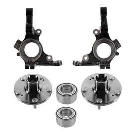 TRQ Front Drivetrain Kit Steering Knuckle Wheel Bearing Wheel Hub Compatible with 2011-2013 Hyundai Sonata