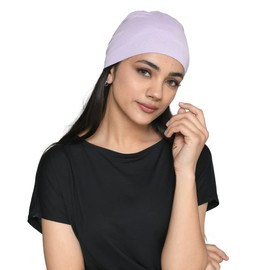 SAKUCHI Chemo Hats Solid Women's Bamboo Soft Headwear, fliederfarben