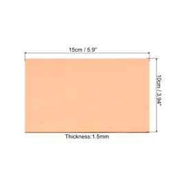 PATIKIL Copper PCB Board, 6Pcs 10x15cm Double Sided Copper Clad Circuit Board Laminate Blank PCB Copper Pads Prototype Board 1.5MM Thickness Fiberglass