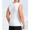 TAILONG White Compression Shirt Men - Athletic Base Layer Sleeveless