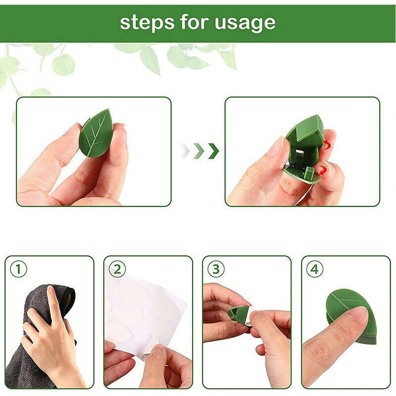 AIMALL 20X Invisible Wall Vines Fixture Sticky Hook Fixing Clip