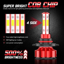 CHUSYYRAY For Chevy Cruze 2016-2019 4pc 6000K LED Headlight High&Low Beam Bulb Combo Kit