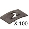 sweetdealalabama 100 x #14 Plain Steel Flat Type Speed Nut