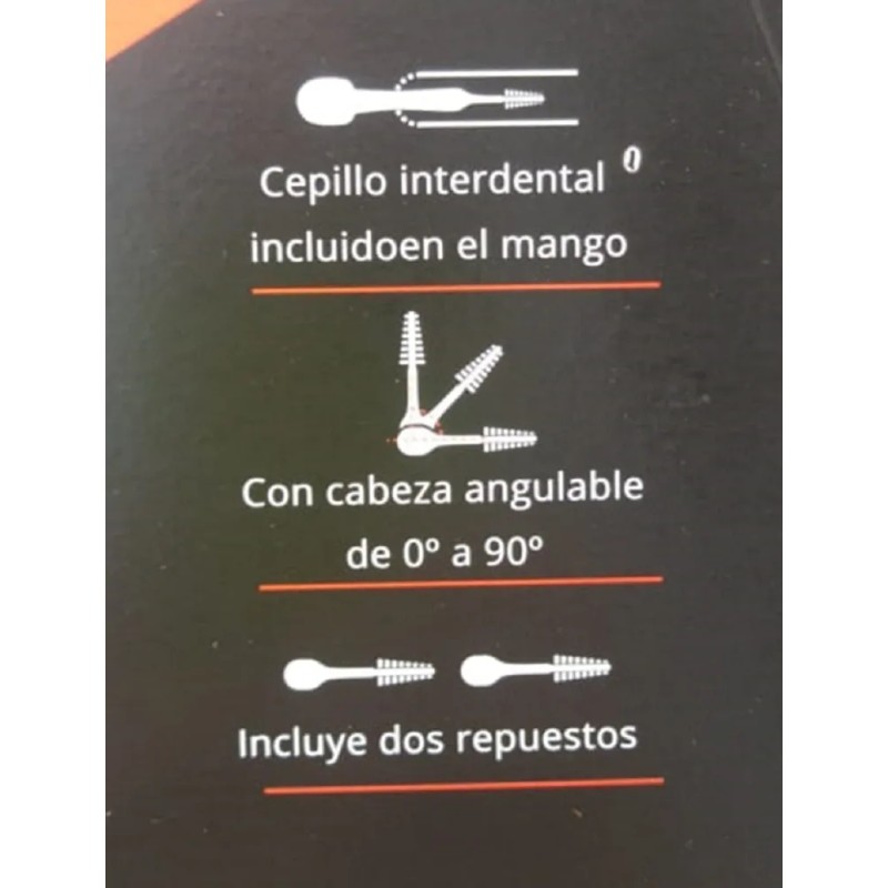 Cepillo de dientes Borgatta Ortodoncia Nano Ortho medio pack x