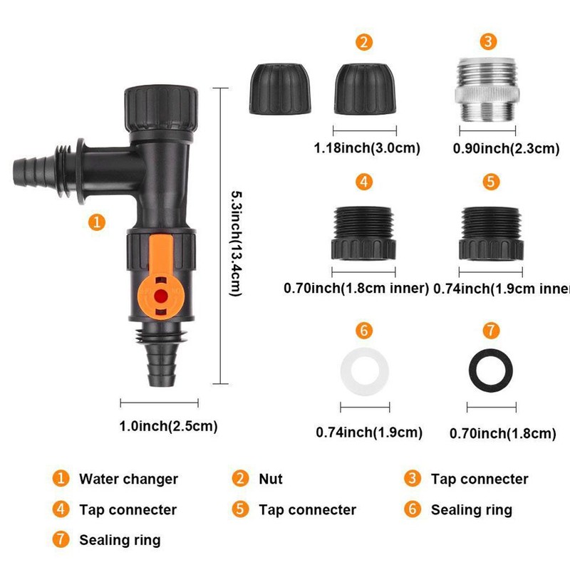Fish Tank Cleaner Auto Aquarium Water Changer Kit Faucet Adapter