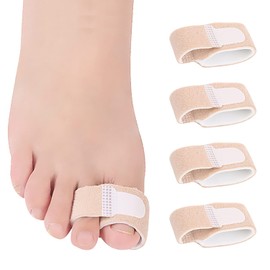 RHYOCIYE Broken Toe Wraps (2 Pairs), Padded Bandage Hammer Toe Separation Splint, Fabric Hammer Toe Wraps, Toe Bandages Protectors Braces, Toe Corrector For Overlapping Toes, Toe Splints For Crooked Toes, Curled Toes And Bent Toes, Toe Separators For Broken Toes