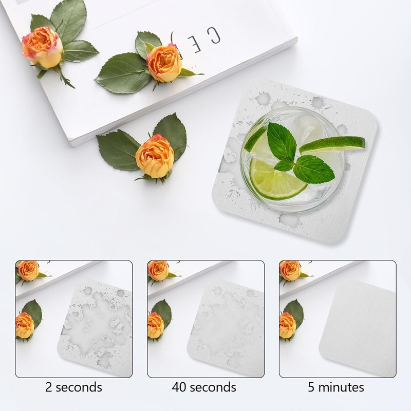 4Pcs Water Absorbent Diatomite Coasters, Kitchen Bathroom Sink Soap Holder