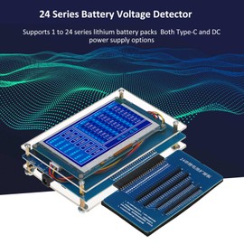 24 Series Lithium Battery Voltage Detector with Acrylic Shell Baffle, Equalizer Highly Efficient Repair and Testing Tool, Intelligent Active Differential Pressure Repair Instrument with Lithium Battery Expansion Board