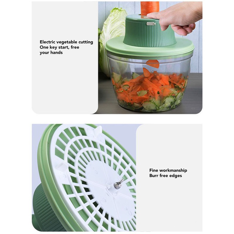 2 in 1 Electric Vegetable Cutter 1200rpm USB Charging Vegetable