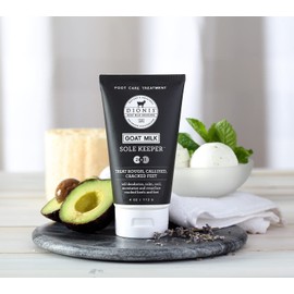 Dionis Goat Milk Skincare 2 In 1 Sole Keeper - Foot Cream For Dry Sensitive Skin, Hydrating & Repairing Foot Cream For Calloused Cracked Skin - Made in The USA - Cruelty Free & Paraben Free, 4oz