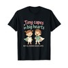 Tiny Capes in Big Hearts Whimsical Superhero Graphic T-Shirt