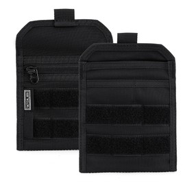 TACTICAL GEEK EXT3 EDC Bag, Lightweight Organiser with Waterproof Zip, 500D Nylon Pouch with Independent Pocket for Multi-Purpose Daily Use Tools and Small Equipment, Black