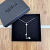 Agalea | Collar Corbatero de Plata Ley .925 con Perla