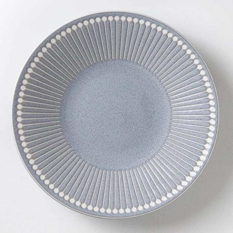 Minoru Pottery Mino Ware Albee 220 Plate, Gray