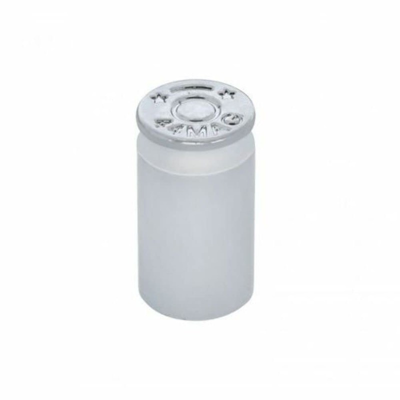 Chrome Bullet Casing Shape Valve Caps, Standard Fit, Set of