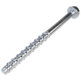 AERZETIX - C57365 - Set of 5 concrete screws with hexagon head with flange Ø10x120 mm - direct attachment without dowels - for hex key 13 mm - made of steel - for renovation construction