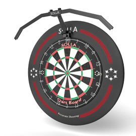 SOLLA LED Foldable Dartboard Light, TOR135 Portable Lighting for All Dartboards, Adjustable Irradiation Angle and Brightness, Professional Illuminated Darts Accessories