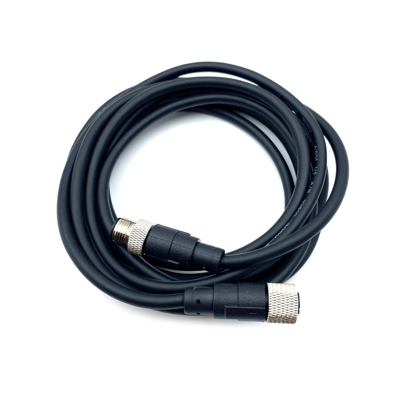 FOWIUNYE 6.56ft M12 4 Pins Male to Female Connector Cable,