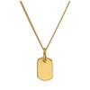 jewellerybox Gold Plated Sterling Silver Mini Tag Necklace 16+2"
