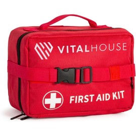 Vital House 326 Piece First Aid Kit Survival - Professional Waterproof Trauma Medical Kit for Emergency, Ideal for Home, Office, Car, Travel, Outdoor, Camping, Hiking - Portable Emergency Supplies Bag