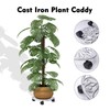 2pcs Heavy Duty Cast Iron Flowerpot Holder Plant Caddy 11