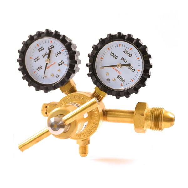 Uniweld RHP400 Nitrogen Regulator with 0-400 PSI Delivery Pressure, CGA580 Inlet Connection and 1/4-Inch Male Flare Outlet Connection