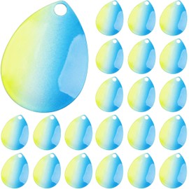 Colorado Blades Spinner Blades Lure Making Kit, 30pcs Colorful Metal Blades Easy Spin Spoons Inline Spinner Walleye Rig Making DIY Fishing Lure Making Supplies for Trout Salmon Bass Fishing