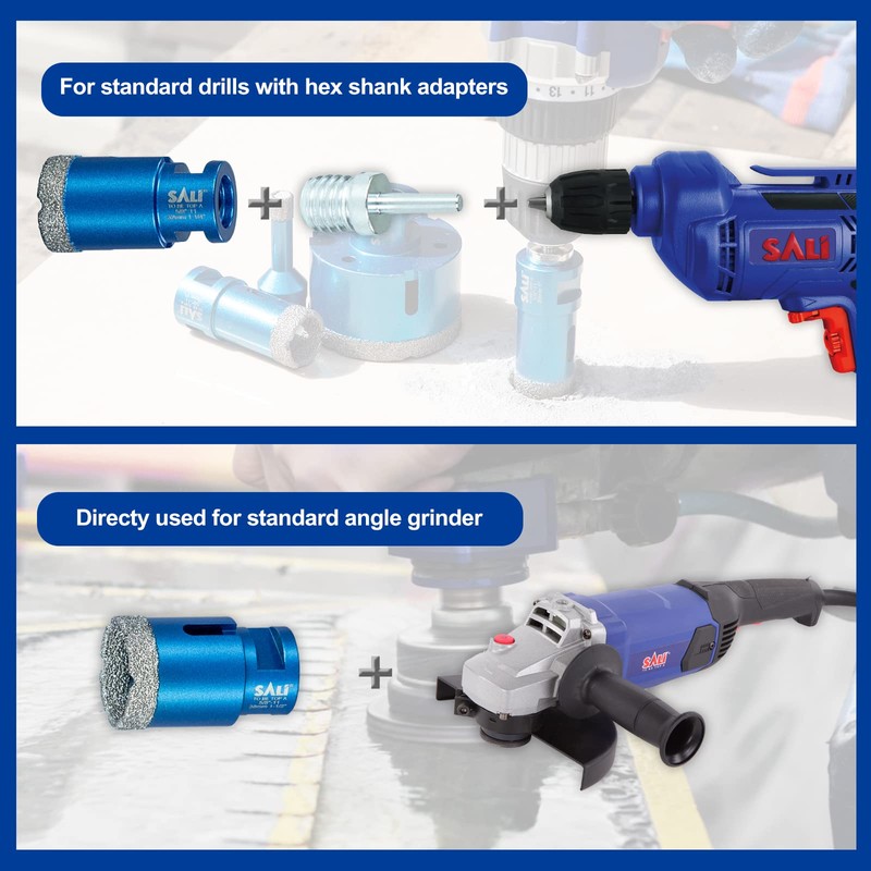 SALI Diamond Core Drill Bits 2-1/2 Inch (65mm) Tile Hole