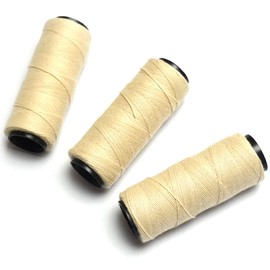 BLUPLE Professional Weaving Threads 3 Rolls for Making Wig Hand Sewing Hair Weft Hair Weave Extension DIY (3 pcs, Beige)