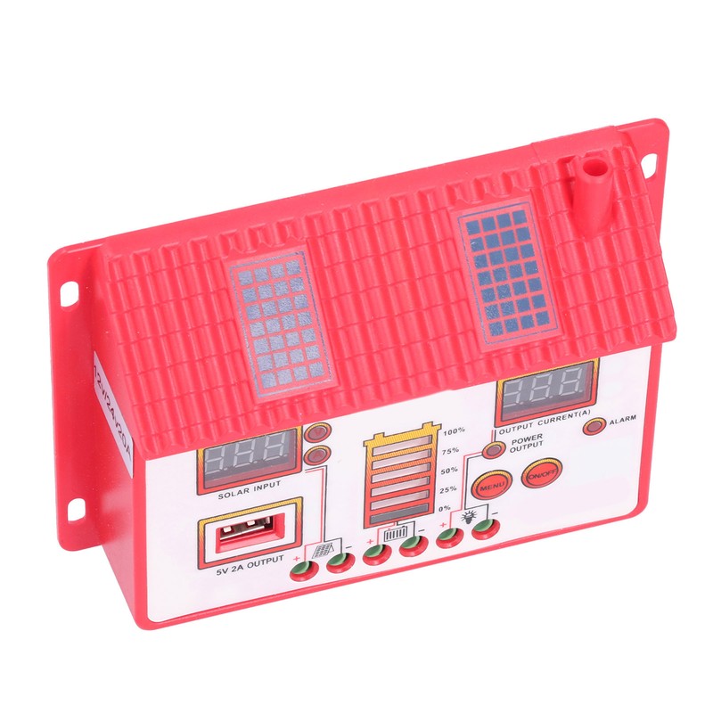 Solar Charge Controller House Shape 12V 24V Automatic Recognition LED