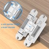 5.5" Hidden Door Hinges, Invisible Concealed Hinges, 180 Degree Swing