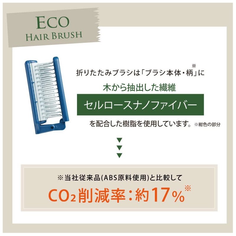 Bess Vess PC-950 SDGS Eco Hair Brush, Folding Brush, Wood