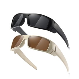 TIANYESY Polarized Sunglasses Men Womens Trendy Retro Sports Rectangular Wrap Around Vintage Shot Shield