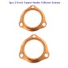 2pcs 2.5 inch Copper Header Collector Gaskets Reusable for SBC