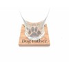 Worlds Best Dog Father Solid Oak Coaster. Ideal Present from