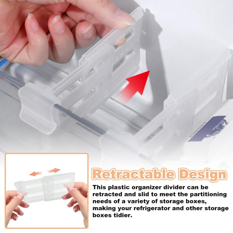 NAROSEBE Fridge Organiser 16 Pieces Fridge Divider Side Door Storage