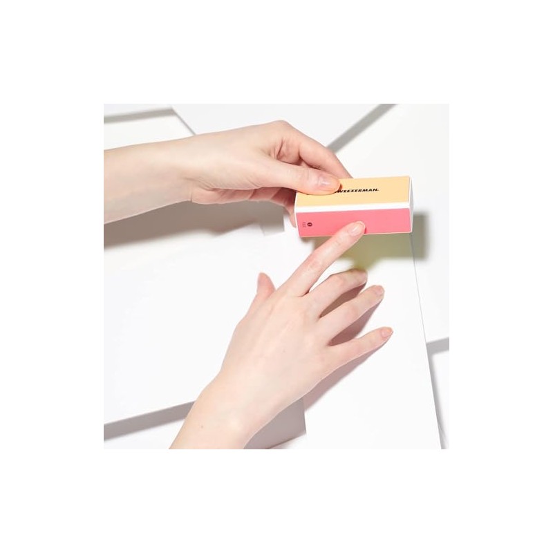 Tweezerman Neon Hot 4-in-1 File, Smooth & Shine Block