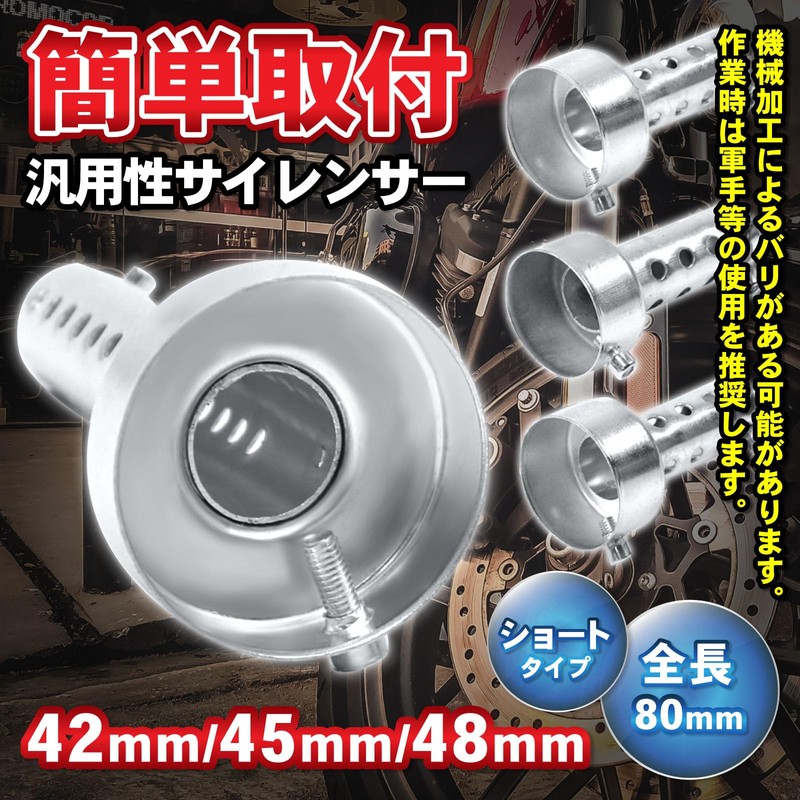 BIG & SO Universal Motorcycle Silencer Muffler, Inner Baffle Bolts,