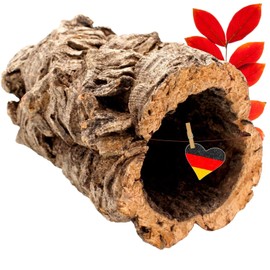 Great cork tube made of pure cork bark, 20cm long, 15cm high, also ideal as a cork terrarium decoration
