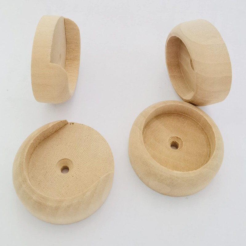 Btibpse Round Closet Rod Flange Wood Closet Pole Socket End