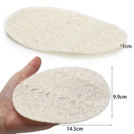5 Pcs Exfoliating Loofah Sponge Pads Large10 x 14cm, 100% Natural Luffa Bath Sponges Shower Pouf Pads Body Scrubber for Men and Women