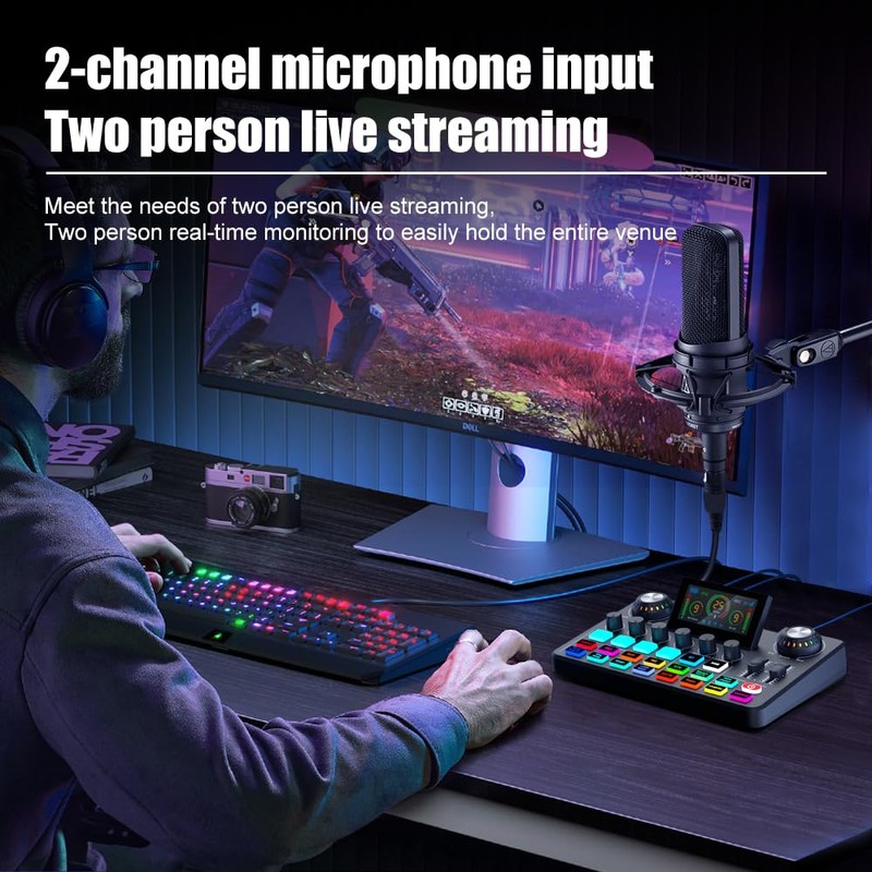 Nuoxiange F668 Beginners Game Audio Mixer OTG Interface 3D Folding