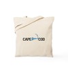 CafePress Cape Cod MA Map Design Tote Bag Natural Canvas
