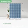 Dynamene Moonlight Blue Fabric Shower Curtain, Tufted Chenille Striped Cloth